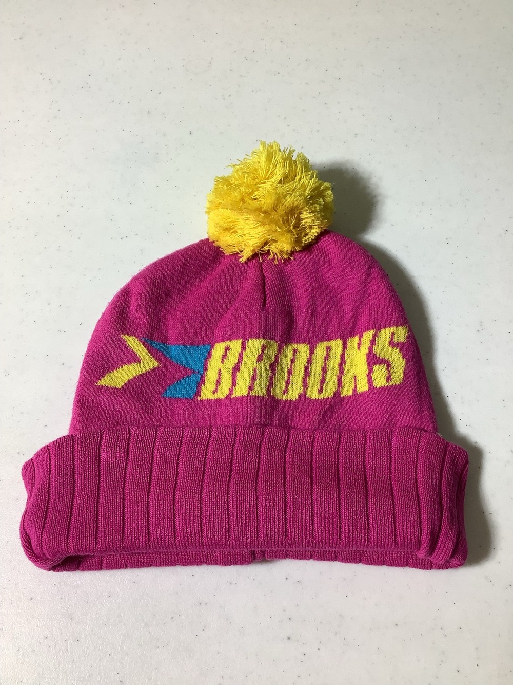 Brooks hot pink beanie